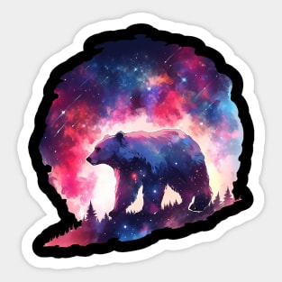 galaxy bear Sticker